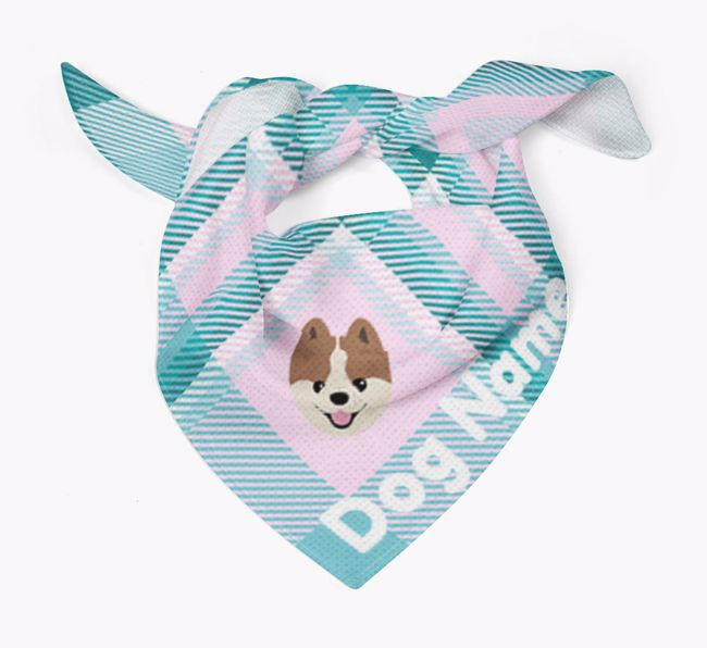 Personalized Tartan Dog Bandana for {dogsName}